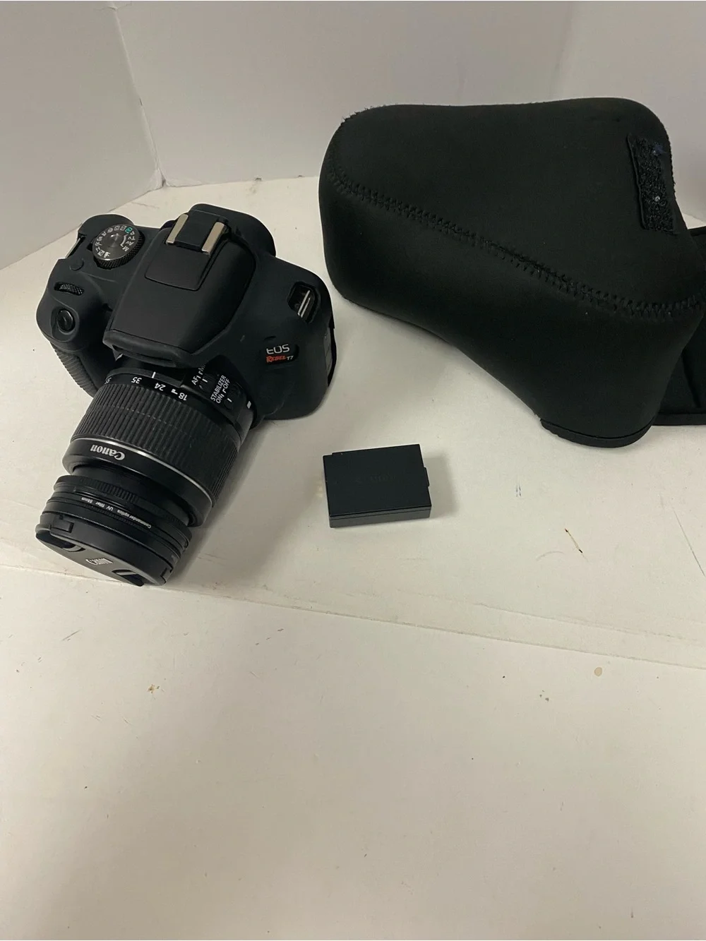 Canon EOS Rebel T7 DSLR Camera Body - 18/55mm lens Black with  soft case